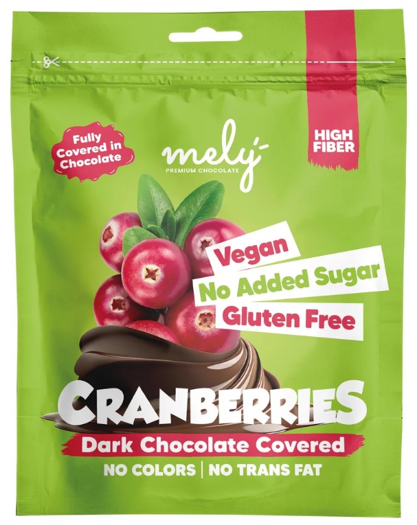 MELY DARK CHOCOLATE COVERED
CRANBERRIES