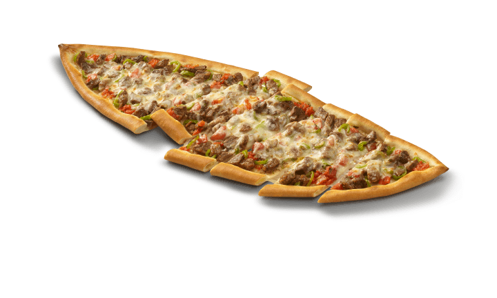 TURKISH PIZZA WITH MEAT AND
MOZERELLA