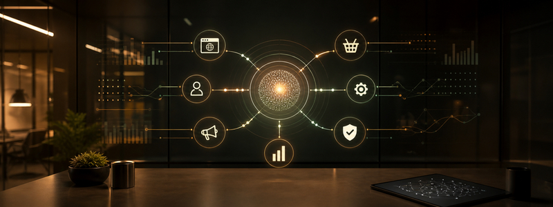 Website analytics dashboard visualizing cookie consent metrics, visitor behavior, marketing performance, and privacy-focused business insights.
