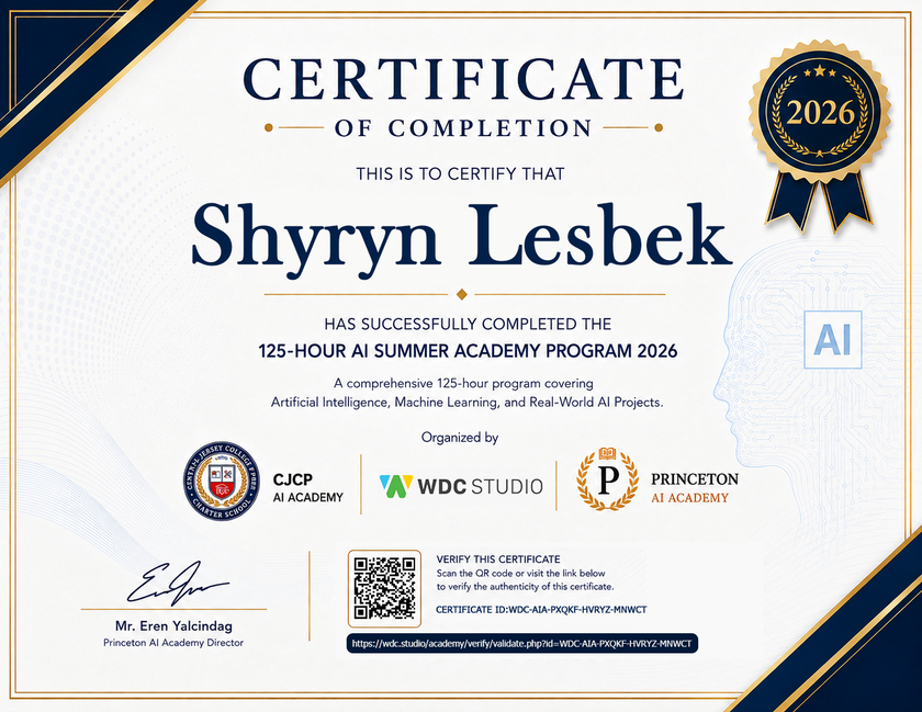 Erick Brown'ın AI Academy sertifikası